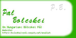 pal bolcskei business card